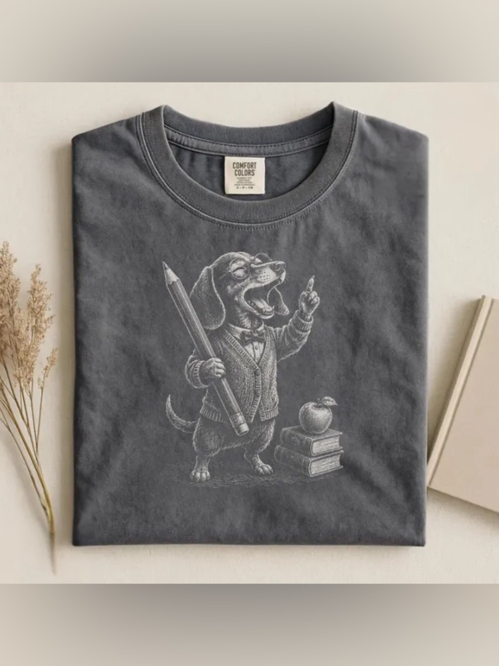 Teacher Dachshund Shirt, Funny Wiener Dog Teacher Tee, Back To School T-Shirt